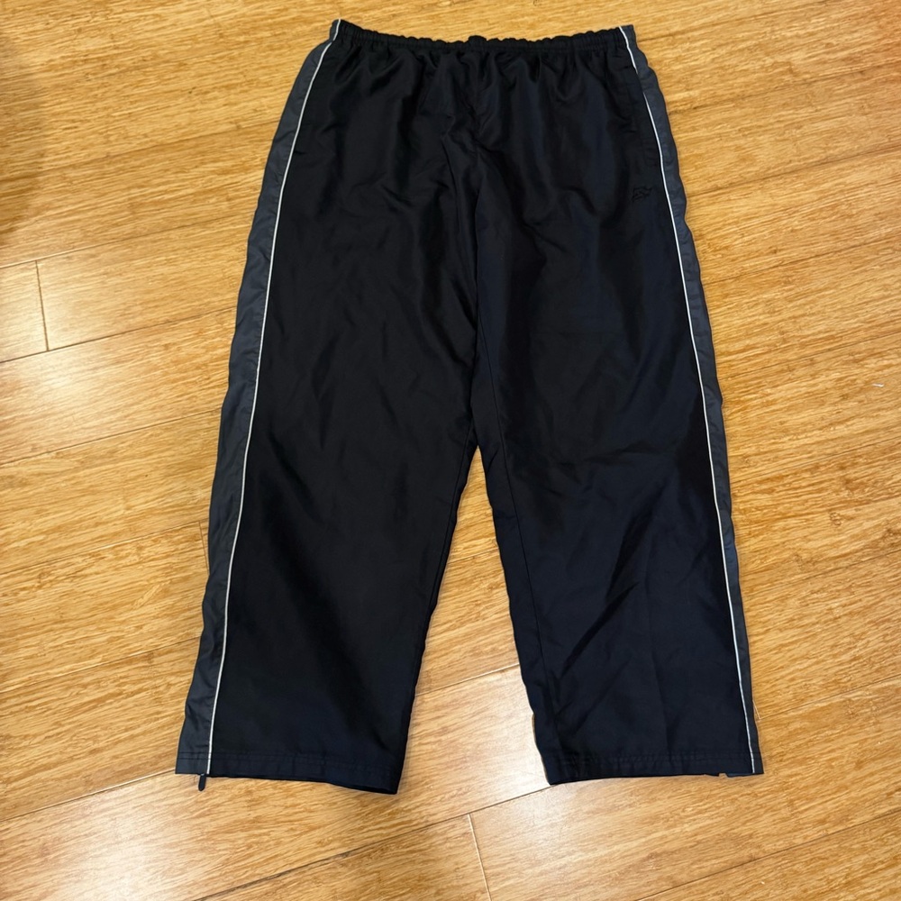 Starter black gray windbreaker track pants